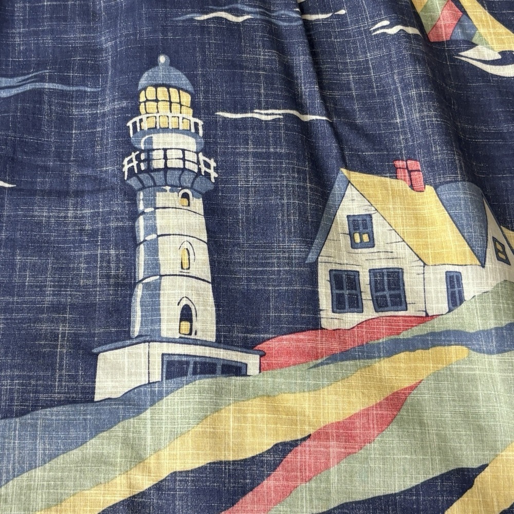 Odille Anthropologie Skirt 14 Novelty Nautical Coastal Whimsical Lighthouse - Picture 4 of 11